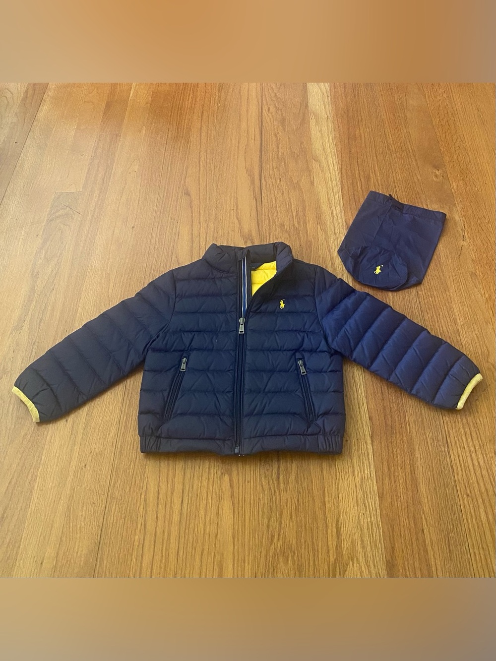 Ralph Lauren Navy Colden Packable Down Quilted Jacket